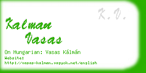 kalman vasas business card